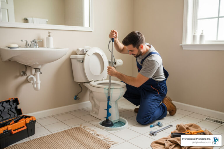 clogged toilet repair cost