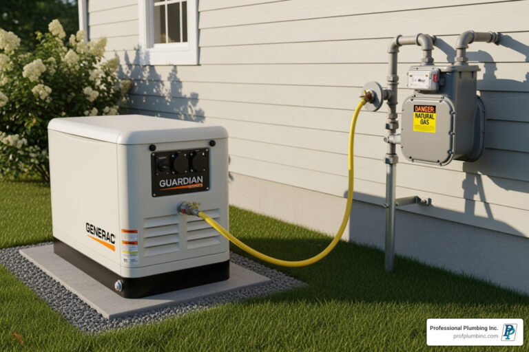 connecting generator to natural gas line