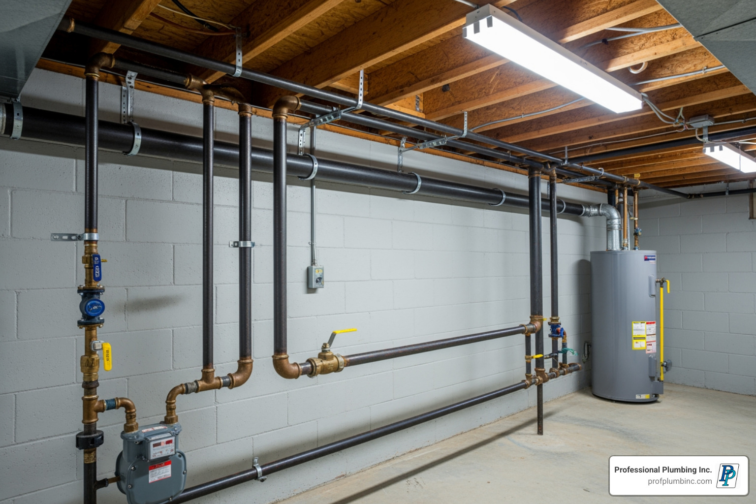 natural gas lines in house