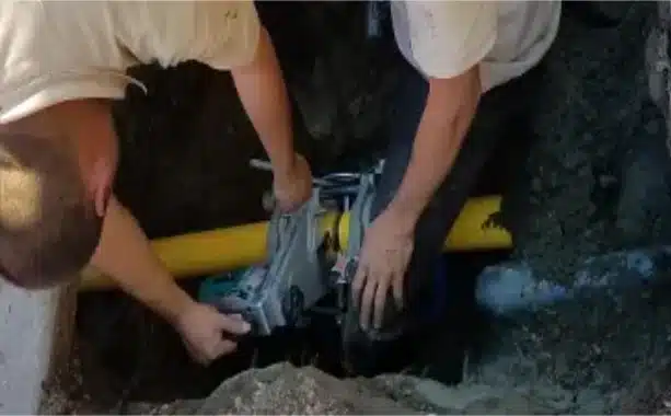 Underground gas leak repair