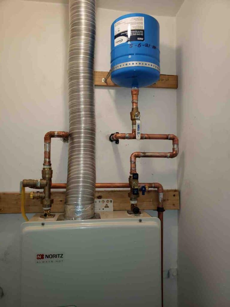 continuous gas hot water system