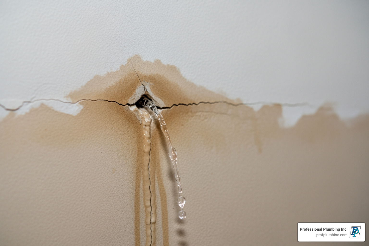 pipe burst in wall