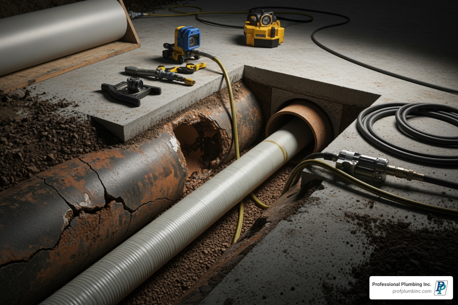 Trenchless slab leak repair