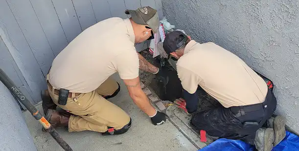 Newport Beach Slab Leak Line Reroute