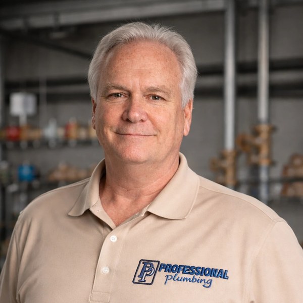 William Horsky, owner of Professional Plumbing, at the company's Fountain Valley shop